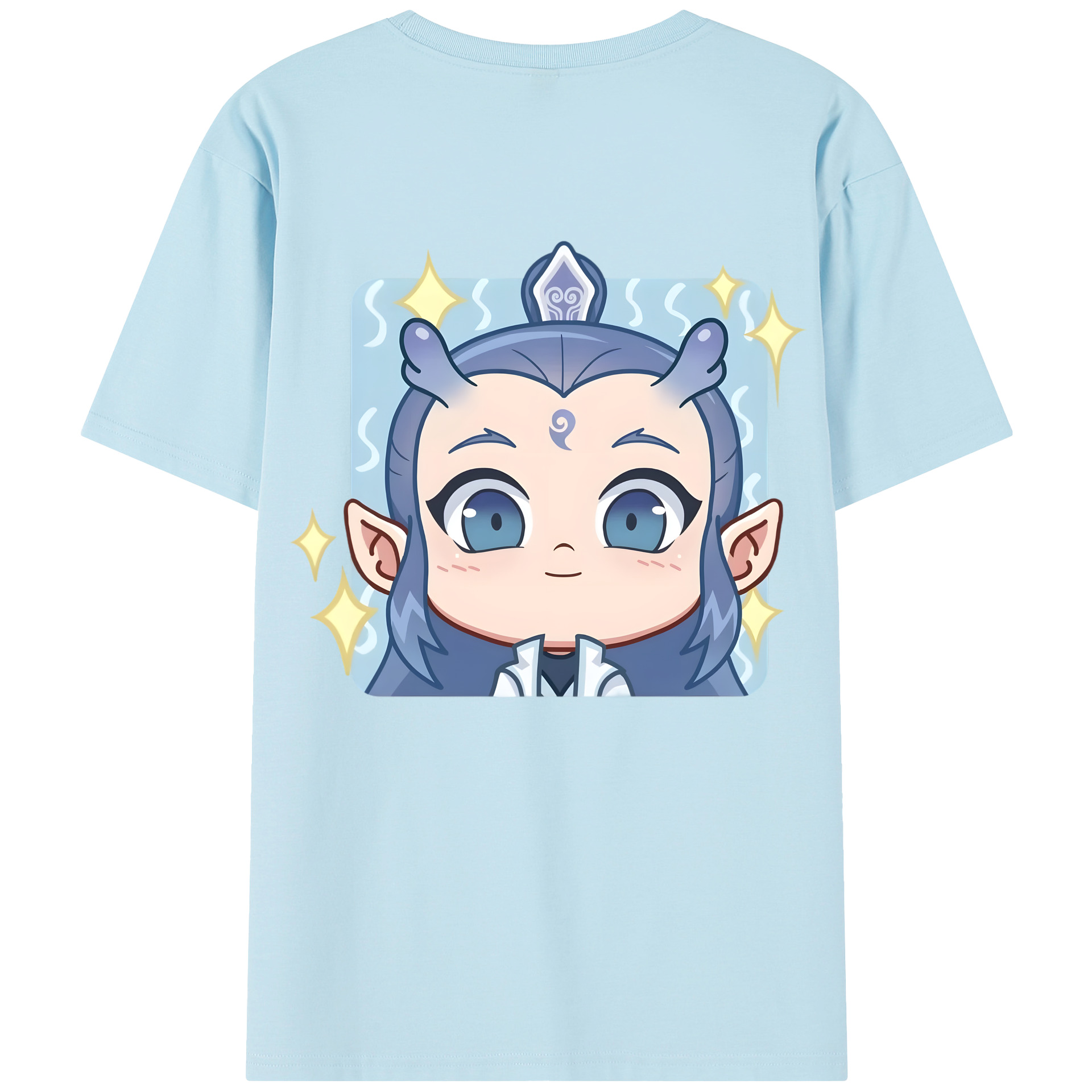（画像用） Ne Zha 2 ナタ 魔童の大暴れ 綿100％半袖Tシャツ（背面プリント）
